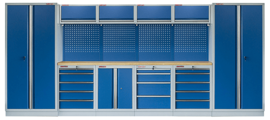 AHProfi Kvalitný PROFI BLUE dielenský nábytok - 4535 x 2000 x 495 mm - MTGS1300AE