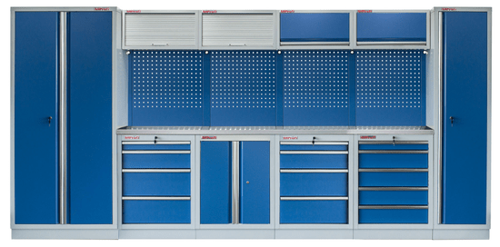 AHProfi Kvalitný PROFI BLUE dielenský nábytok 4235 x 495 x 2000 mm - MTGS1300A44