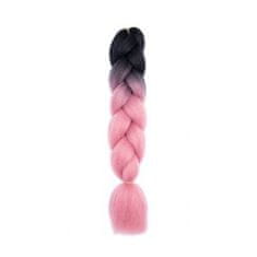 Carla Vrkôčiky zo syntetických vlasov Yulik ružovo-čierna 120 cm