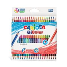 Carioca Farbičky BiColor trojhranné dvojfarebné farbičky 24 ks