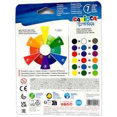 Carioca Temperové farby Carioca 10 ml 7 ks + paleta + štetec zdarma