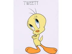 Looney Tunes Tweety bielo-šedé dievčenské pyžamo s krátkym rukávom, letné pyžamo 10 let 140 cm