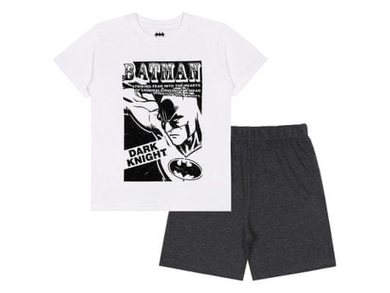 MARVEL COMICS Batman Chlapčenské biele a šedé pyžamá s krátkym rukávom, letné pyžamá