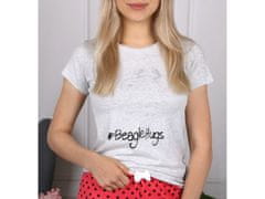 sarcia.eu Snoopy Dievčenské pyžamá s krátkym rukávom, šedé a ružové pyžamá 11 let 146 cm