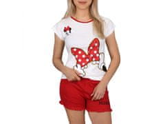 Disney Minnie Mouse Disney krémové a červené pyžamo s krátkym rukávom, letné pyžamo 10 let 140 cm