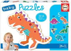 Baby puzzle Dinosauři 5v1 - (3-5 dílků)
