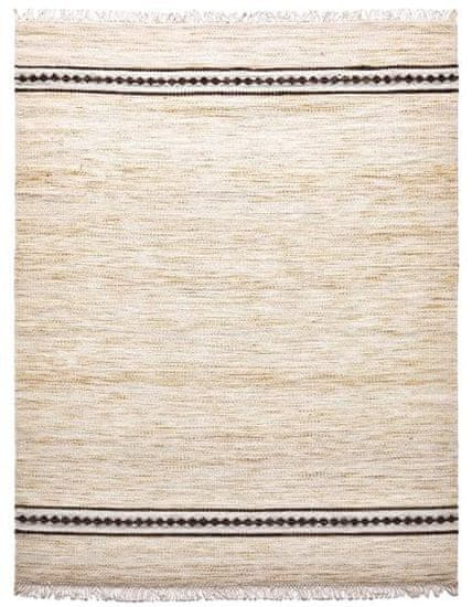 Diamond Carpets Ručne viazaný kusový koberec Biscuit DESP HL63 Ivory White