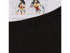 sarcia.eu Wonder Woman Dievčenské letné pyžamo šedo-čierne s krátkym rukávom 12 let 152 cm