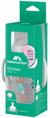 Bebeconfort Dojčenská fľaša Emotion s držadlami 270 ml 6m+ White