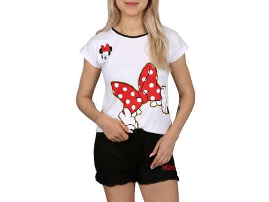 Disney Minnie Mouse Disney Čiernobiele pyžamo s krátkym rukávom, letné pyžamo