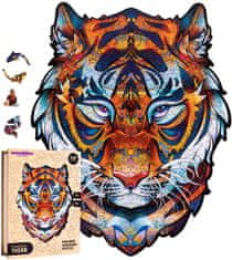 Farebné drevené puzzle českej výroby: Mocný Tiger