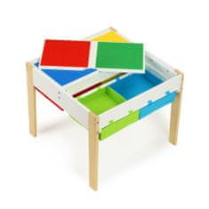 EcoToys drevený nábytok pre deti súprava stôl + 2 stoličky