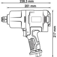 Vigor Pneumatický rázový uťahovák 3/4", 2300 Nm - V6899N