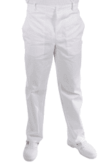 BORTEX Nohavice na gumu biele pánske (zmesový materiál) 60/170