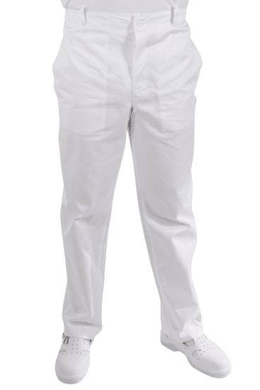 BORTEX Nohavice na gumu biele pánske (zmesový materiál)