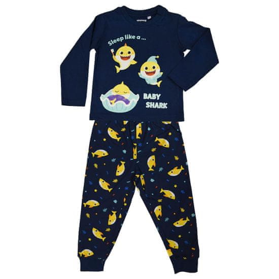 Eplusm Chlapčenské bavlnené pyžamo "Baby Shark" modrá