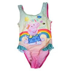 Eplusm Dievčenské jednodielne plavky Peppa Pig Hip Hip 92–98 / 2–3 roky Ružová