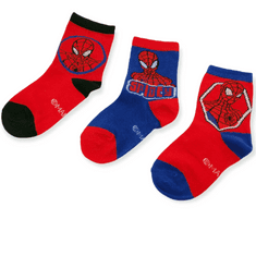 EUROSWAN Chlapčenské vysoké ponožky Spidey Spider-man 3 ks 19–22 Viacfarebná