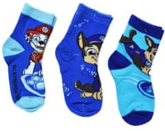 SETINO Chlapčenské vysoké ponožky Puppies Paw Patrol 3 ks 23–26 Modrá