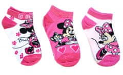 SETINO Dievčenské členkové ponožky Figaro a Minnie Mouse 3 ks 27–30 Ružová