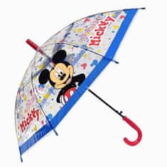Eplusm Automatický transparentný dáždnik Smile Mickey Mouse