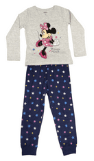 Eplusm Dievčenské bavlnené pyžamo Minnie mouse Stars Sivá 134 / 8–9 rokov