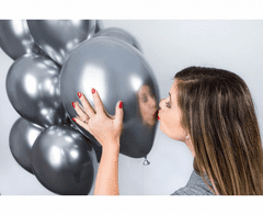 GoDan Latexový balón Shiny 13" / 33 cm - strieborná