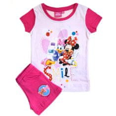 SETINO Dievčenský komplet tričko a kraťasy "Minnie Mouse a Daisy" tmavo ružová 122 / 6–7 rokov Ružová