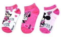 SETINO Dievčenské členkové ponožky Figaro a Minnie Mouse 3 ks 27–30 Ružová