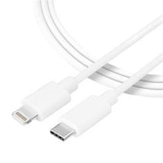 Tactical Dátový kábel TACTICAL Smooth Thread USB-C / Lightning 2 metrový biely