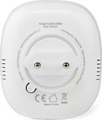 Nedis chytrý detektor plynu/ Zigbee 3.0/ síťové napájení/ životnost 5 let/ EN 50194-1:2009/ Android & iOS/ 75 dB/ bílý