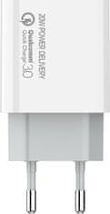 ColorWay 1x USB-C/ sieťová nabíjačka/ 20W/ 100V-240V/ Biela