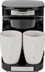 Nedis kávovar/ na dva šálky/ kapacita 0,25 l/ automatické vypnutí/ černý