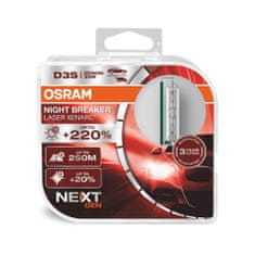 Osram OSRAM XENARC D3S 66340XNX-HCB NIGHT BREAKER LASER Next gen plus 220% 35W PK32d-5 2ks