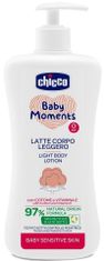 Chicco Mlieko jemné telové s dávkovačom Baby Moments Sensitive 97% prírodných zložiek 500 ml