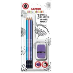 Alpino Balenie 3 ceruziek Color Experience HB s gumou a strúhadlom