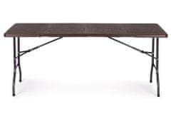 ModernHome Cateringový stôl 180 cm + 2 lavíce hnedá SZK-180B+2PCS SBK-18