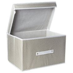 Nice Life Úložný Box S Vekom Organizér Do Skrinky Na Oblečenie Prádlo Hračky Dokumenty Biely A Béžový 40X30X25 Cm