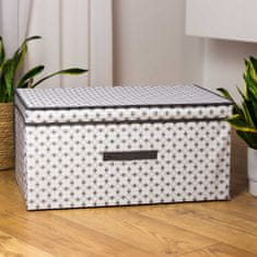 Nice Life Úložný Box S Vekom Organizér Do Skrinky Na Oblečenie Prádlo Hračky Dokumenty Sivý 60X40X30 Cm