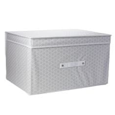 Nice Life Úložný Box S Vekom Organizér Do Skrinky Na Oblečenie Prádlo Hračky Dokumenty Biely A Béžový 50X40X30 Cm