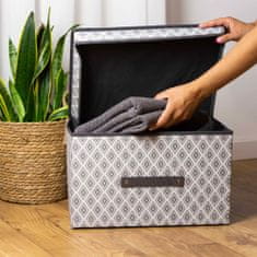 Nice Life Úložný Box S Vekom Organizér Do Skrinky Na Oblečenie Prádlo Hračky Dokumenty Sivá 40X30X25 Cm