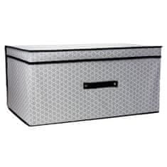 Nice Life Úložný Box S Vekom Organizér Do Skrinky Na Oblečenie Prádlo Hračky Dokumenty Biele A Čierne 60X40X30 Cm