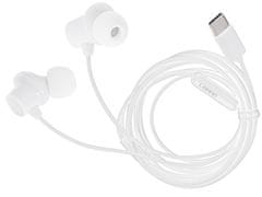 WOWO Slúchadlá do uší L-BRNO EP42 s mikrofónom, USB, Drôtové, 120 cm, Biele