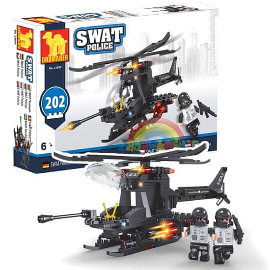 CreativeToys Stavebnica Polícia SWAT vrtuľník