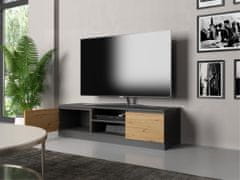 Topeshop TV stolík Malwa 140 cm antracit/dub artisan