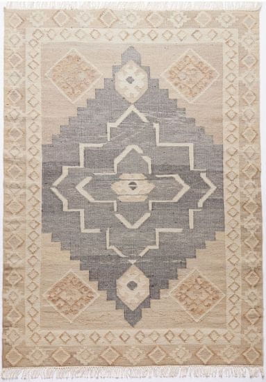 Diamond Carpets Ručne viazaný kusový koberec Heriz Wood DE 2005 Grey Mix