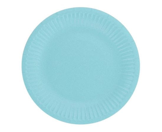 Párty taniere - svetlo modré 18 cm - 6 ks