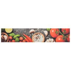 Vidaxl Kuchynský koberec umývateľný Vegetables 60x300 cm zamat