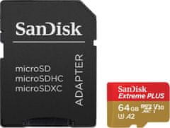 SanDisk Extreme PLUS/micro SDXC/64GB/200MBps/UHS-I U3/Class 10/+ Adaptér