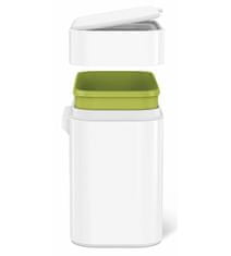 Simplehuman Odpadkový kôš na kompostovateľný odpad z kuchyne - 4l, biela oceľ